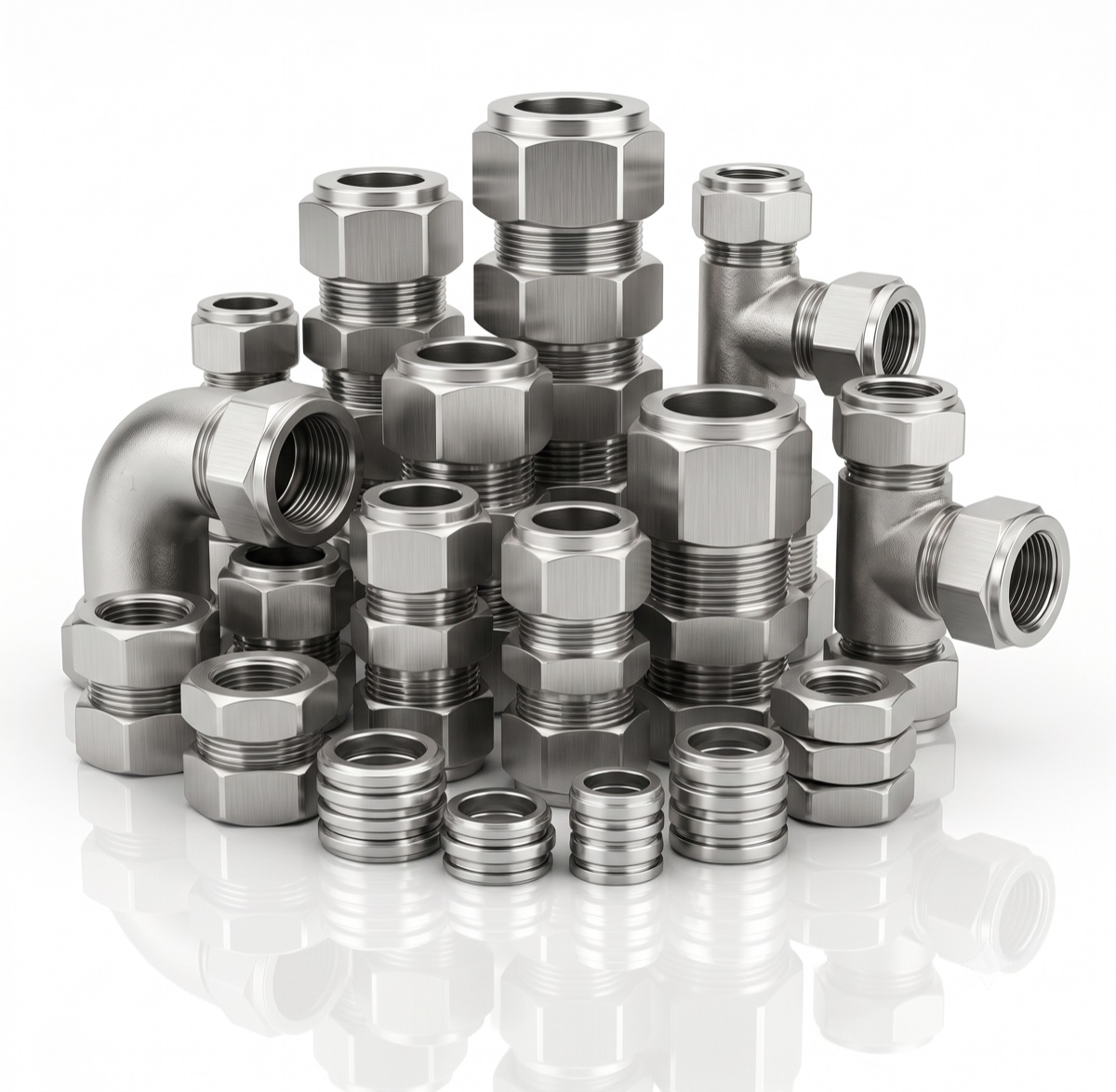 Bhansali Steel Single and Double Ferrule Compression Fittings